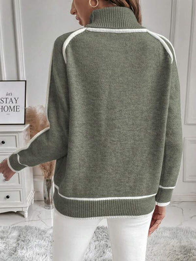 Avalon - Pull en Coton Vert Olive