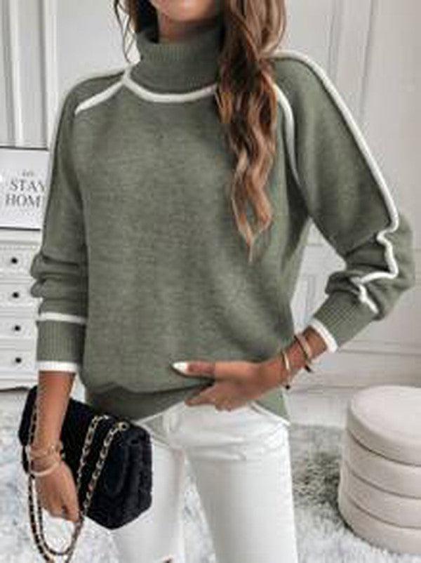 Avalon - Pull en Coton Vert Olive