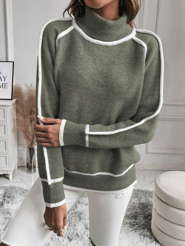 Avalon - Pull en Coton Vert Olive