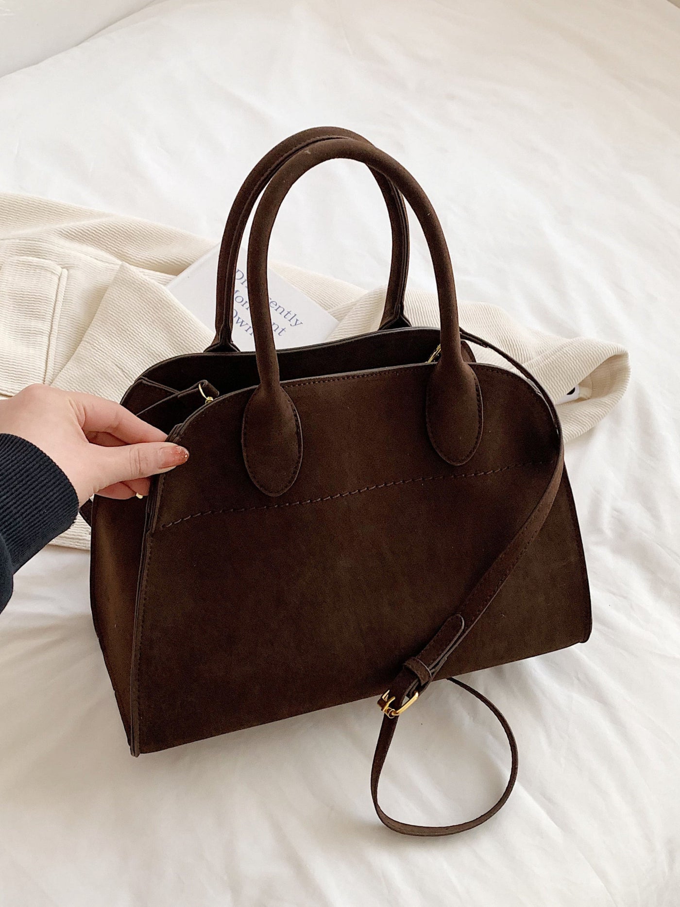 Luisa | Sac à Main Minimaliste en Cuir Suédé