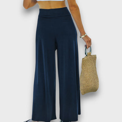 Narella – Pantalons d'été à effet croisé avec ceinture à nouer