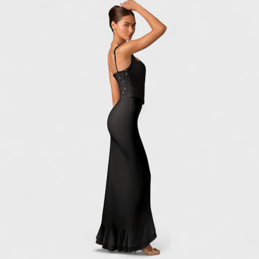 Bella - Robe Corset en Satin avec Volants