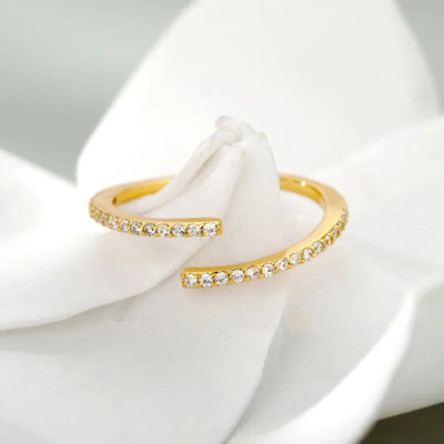 Eliandrea | Bague Classique en Zirconium Or 18K