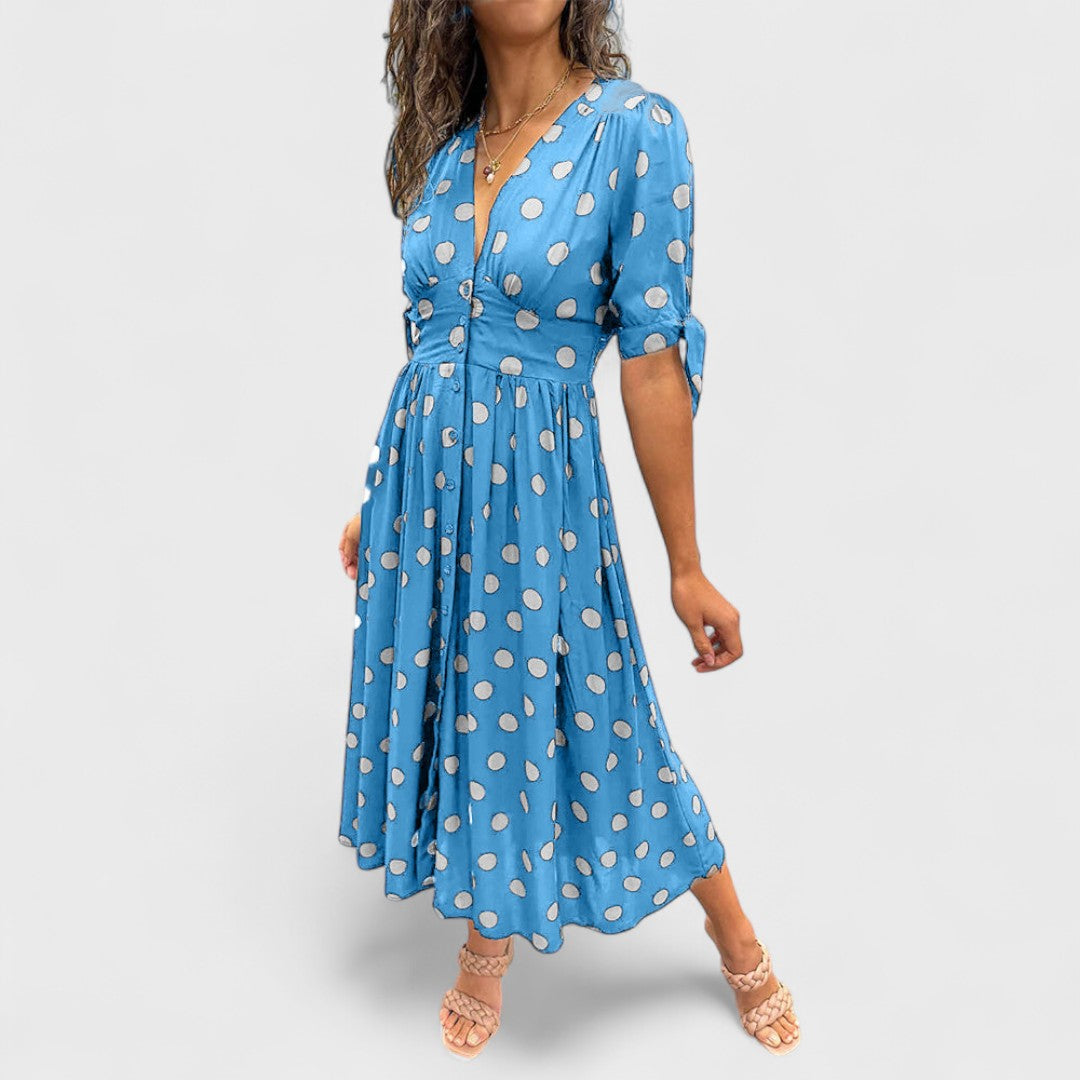 Monique - Robe Élégante à Pois