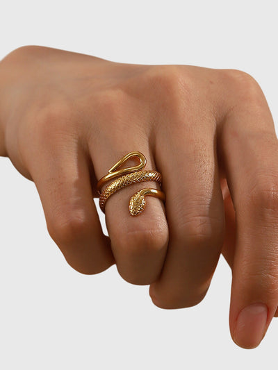 Aubrey | Bague Ajustable en Forme de Serpent