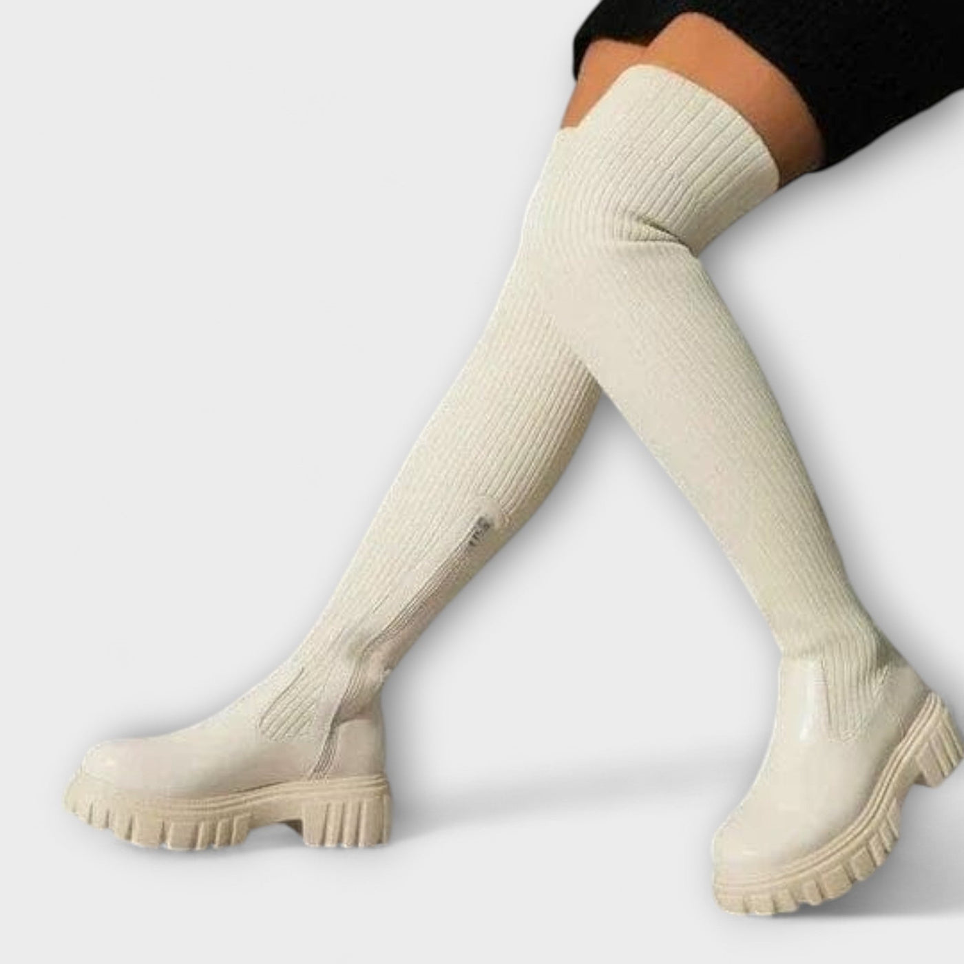 Lureva – Bottes Overknee avec Semelle Chunky