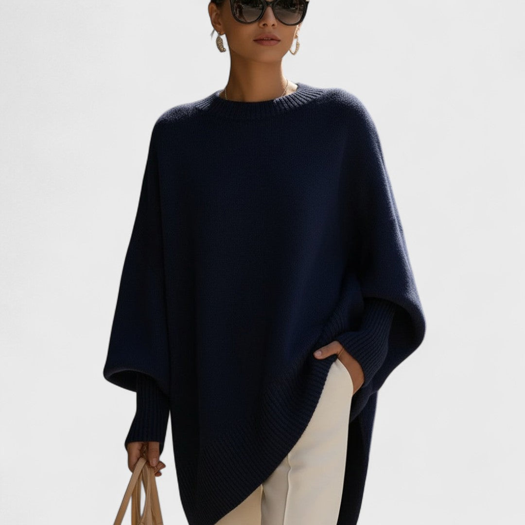 Mandy – Poncho Oversize Élégance Simple