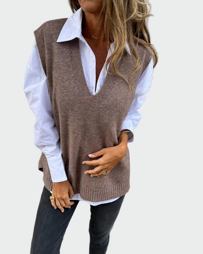 Gilet sans manches en tricot