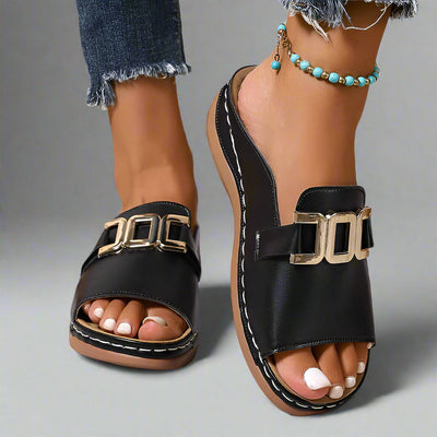 Elle - Sandales confortables avec compensée