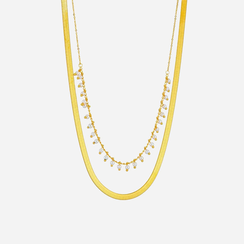 Marizanne | Collier Serpent de Luxe & Ensemble de Bijoux avec Perles en Or 18K