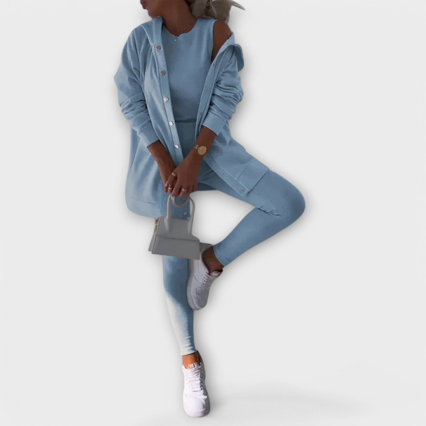 Ensemble de trois pièces avec cardigan