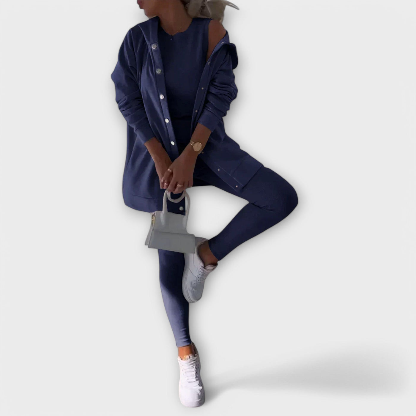 Ensemble de trois pièces avec cardigan