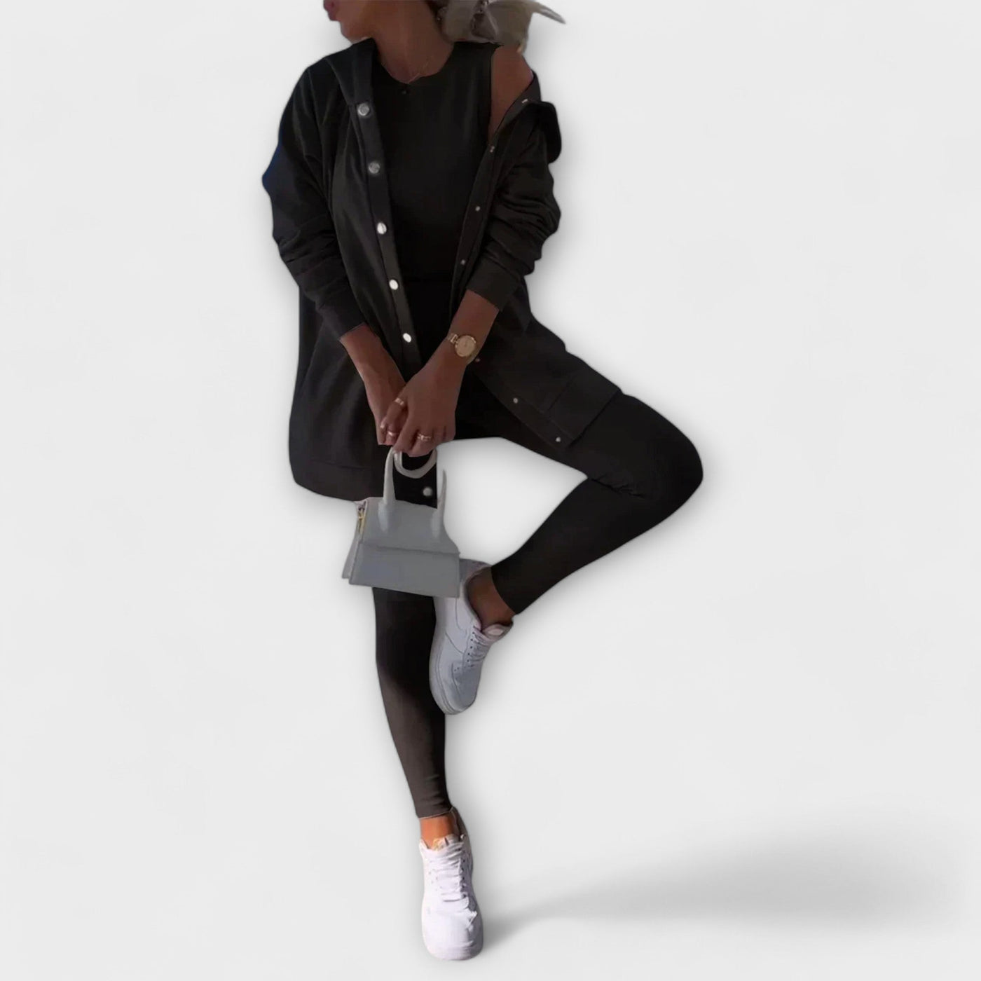 Ensemble de trois pièces avec cardigan