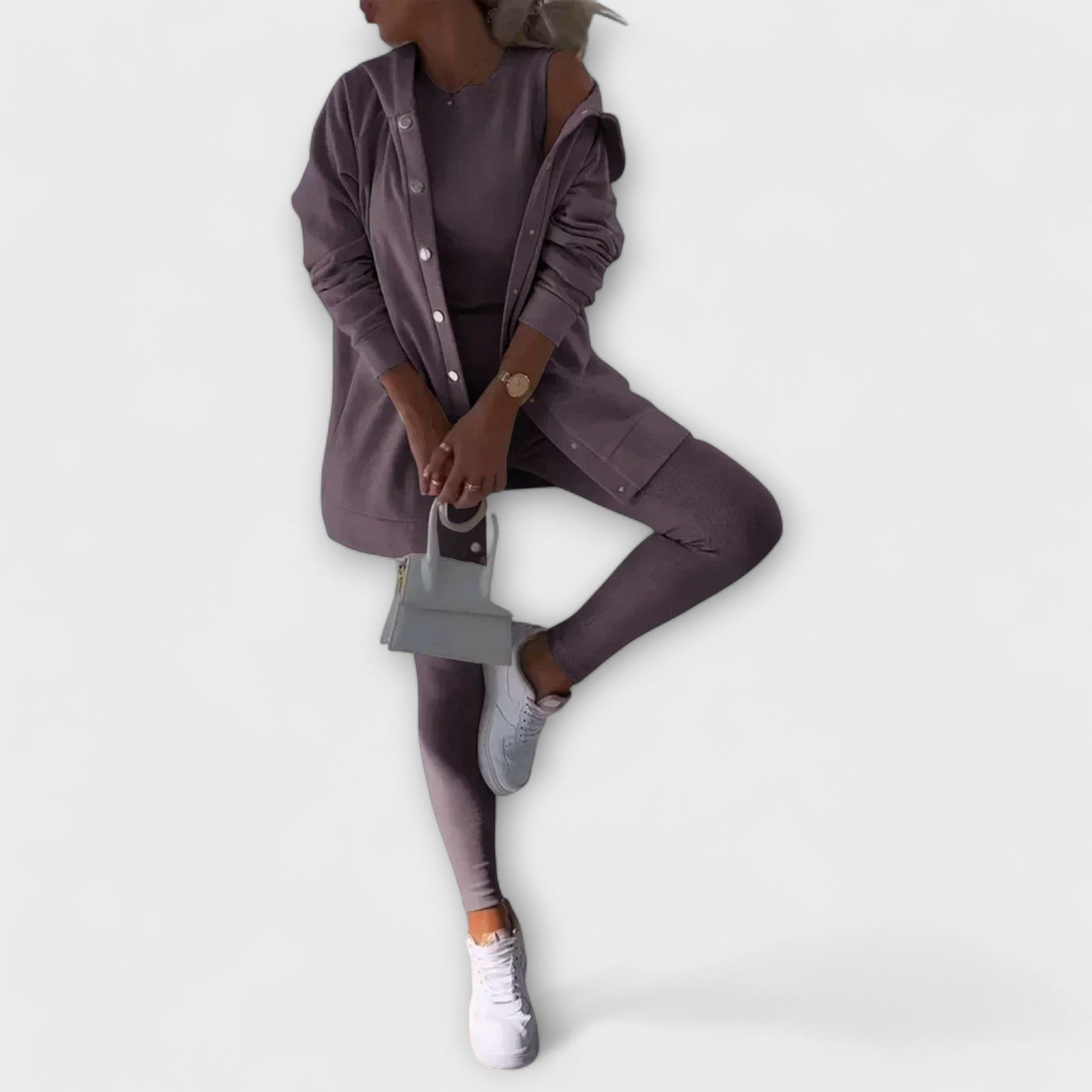 Ensemble de trois pièces avec cardigan