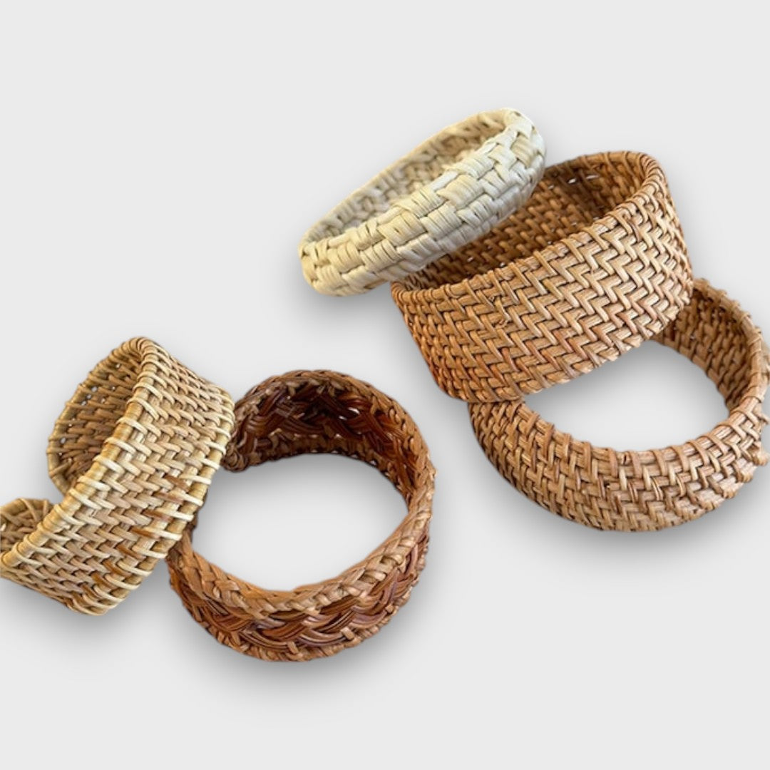 Noelia – Bracelet en Rattan Tressé