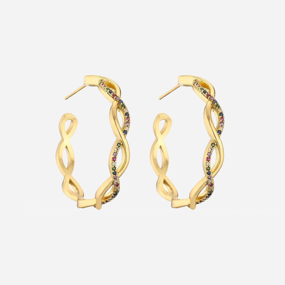 Julenyssa | Boucles d'Oreilles Wave en Or 18K