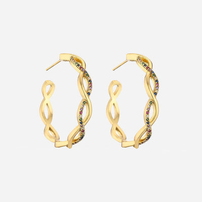 Julenyssa | Boucles d'Oreilles Wave en Or 18K