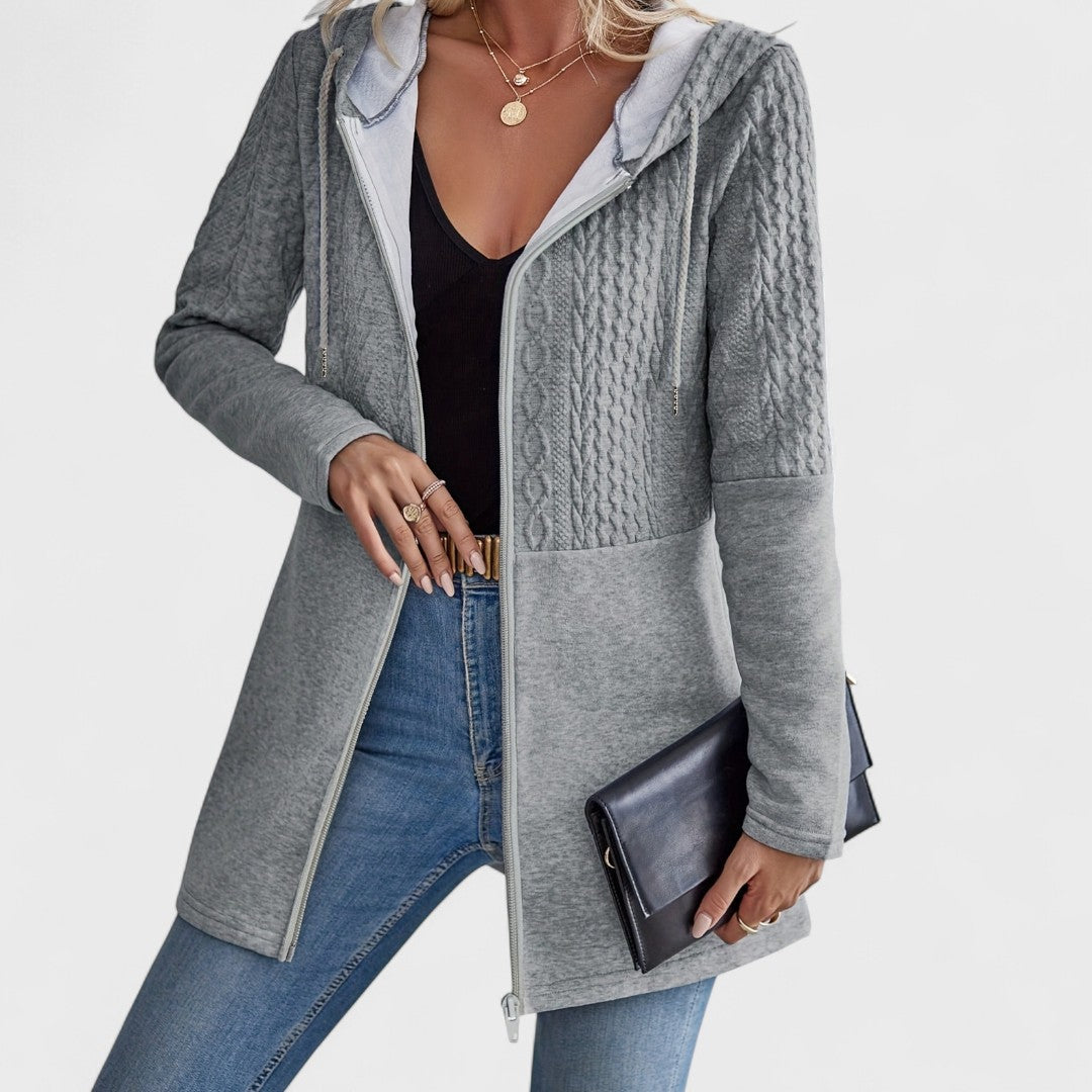 Valentino - Cardigan Gris Élégant avec Capuche pour Femmes