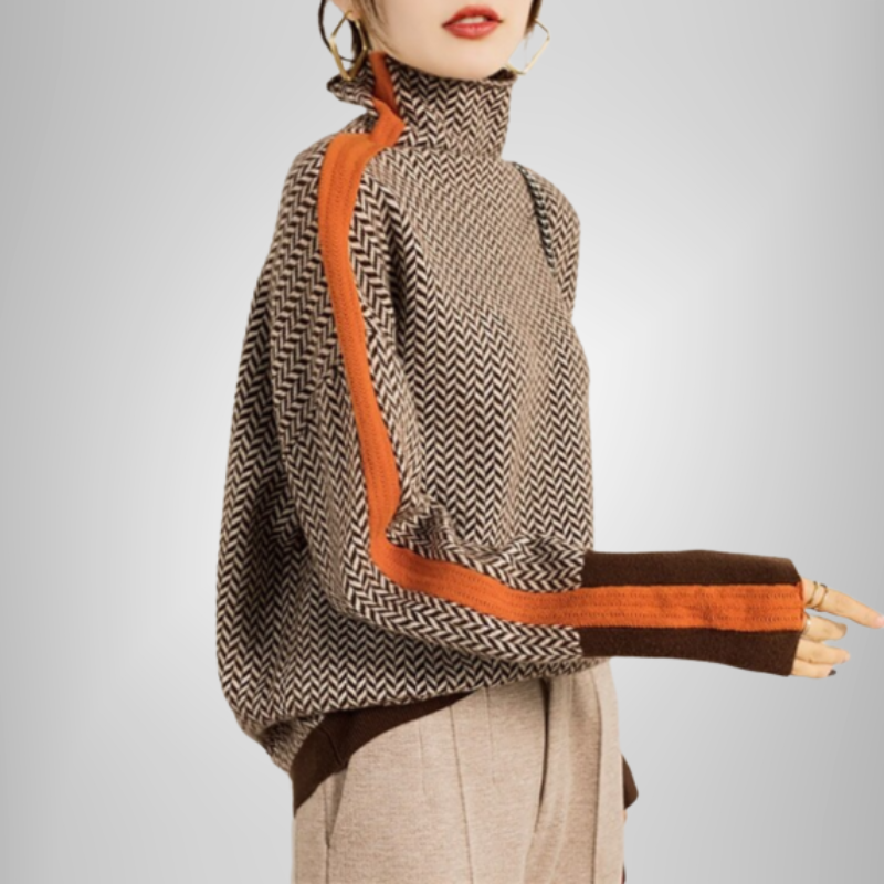 Clarabella - Pull à Col Roulé Mélangé