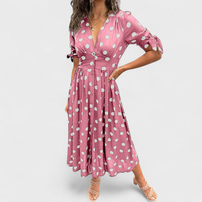 Monique - Robe Élégante à Pois