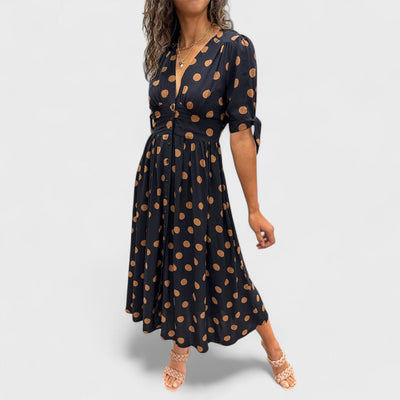 Monique - Robe Élégante à Pois