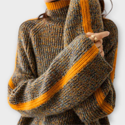 Breseis - Pull Vintage à Col Montant