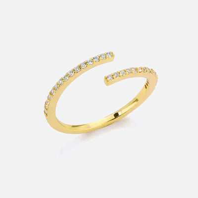 Eliandrea | Bague Classique en Zirconium Or 18K
