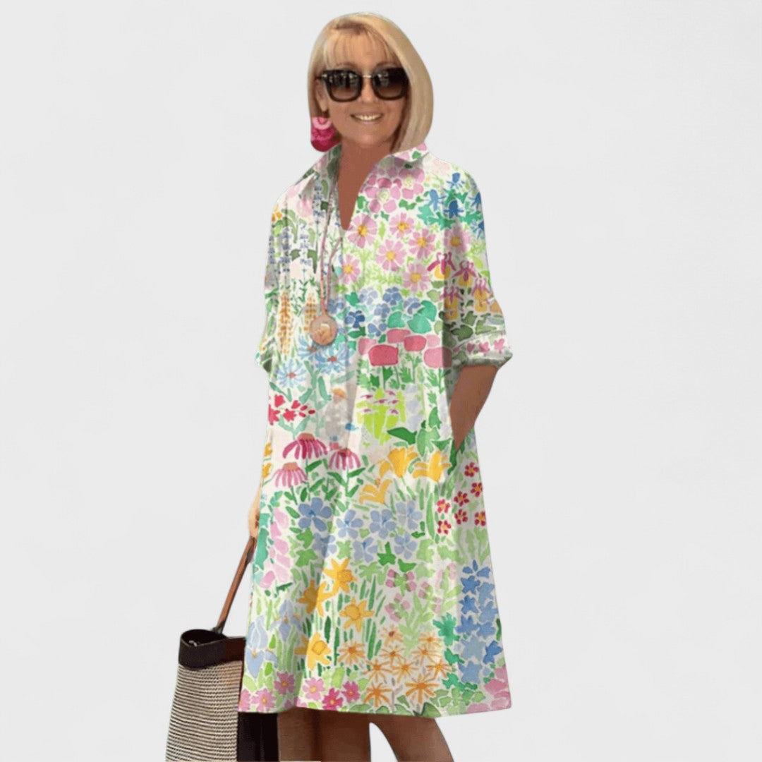 Nadine - Robe d'été florale de luxe pour un style décontracté