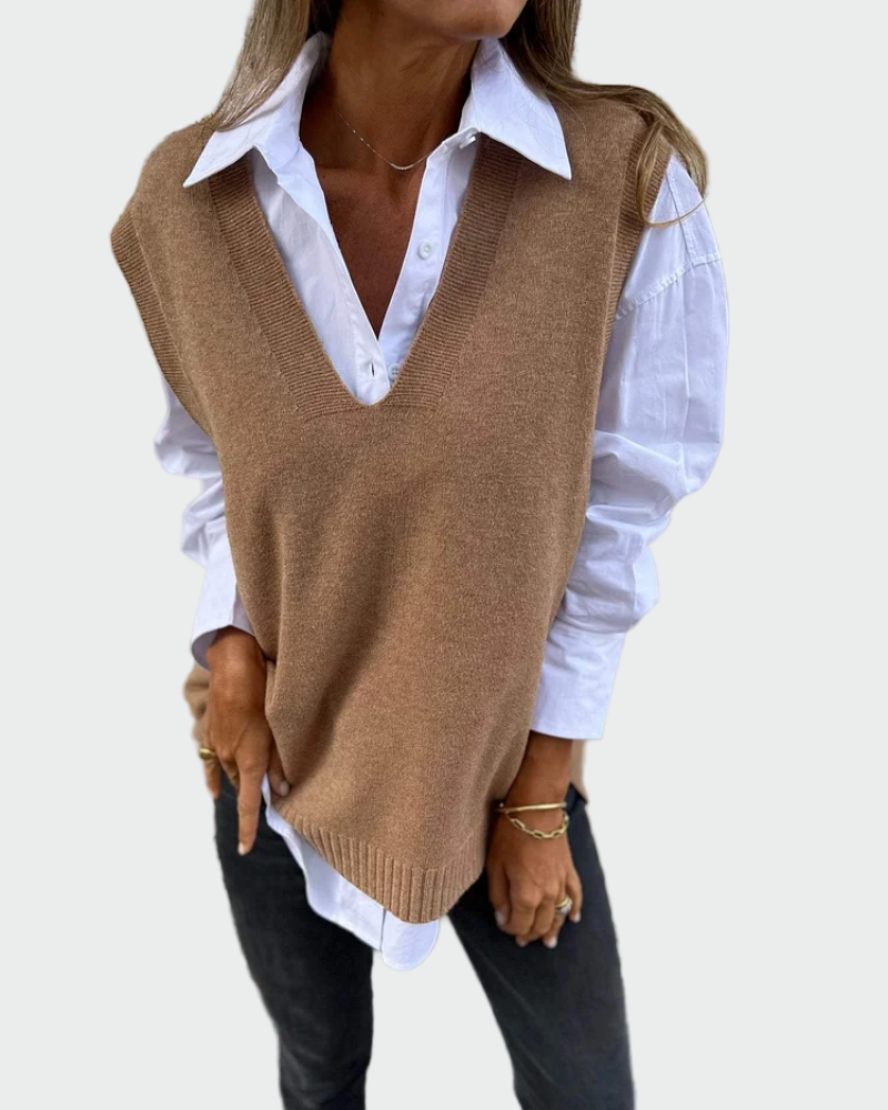 Gilet sans manches en tricot