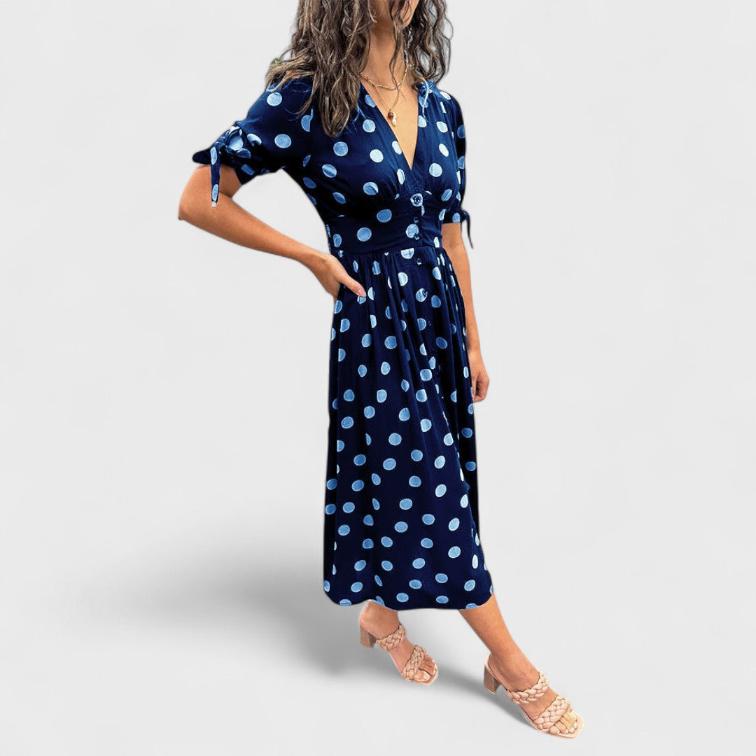 Monique - Robe Élégante à Pois