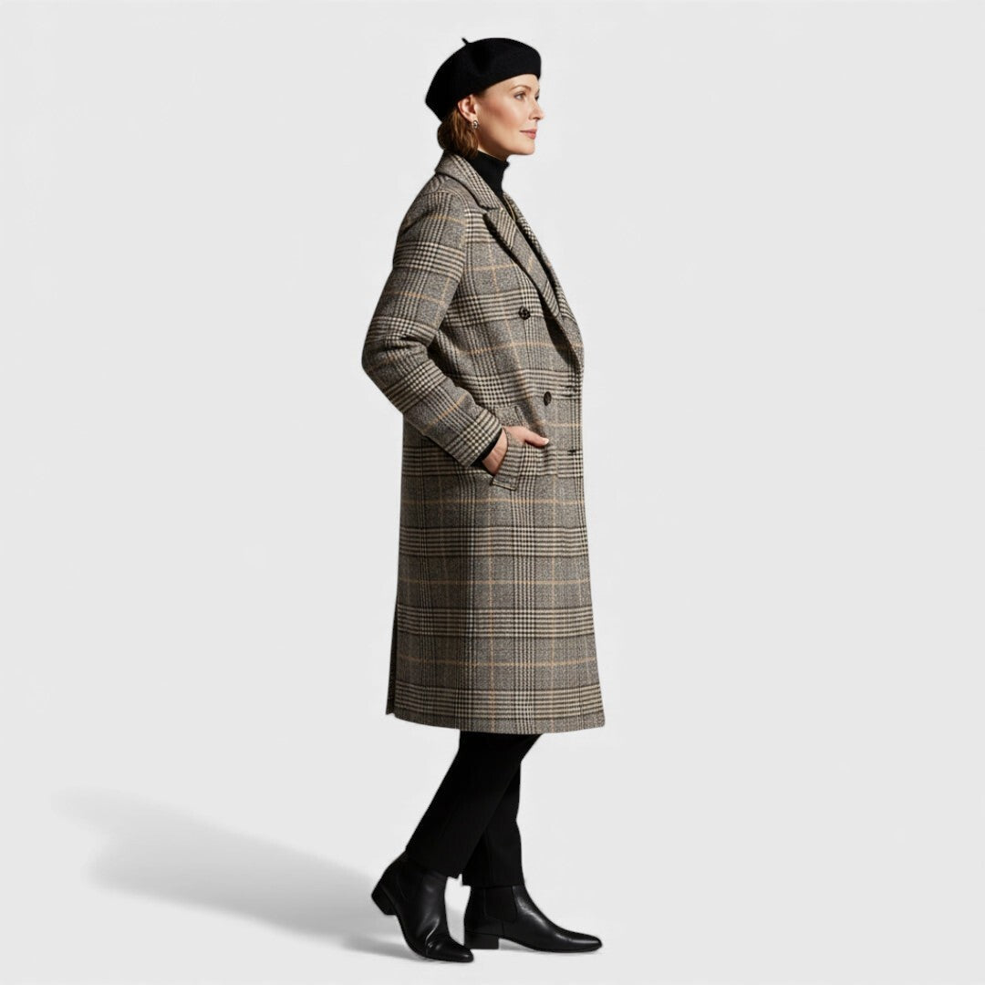 Margaret - Manteau classique à carreaux