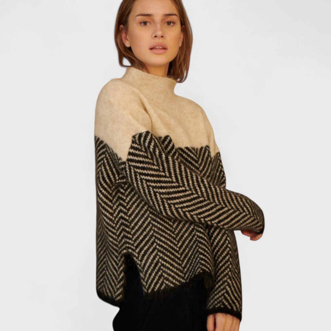 Malene - Pull à col montant en coton