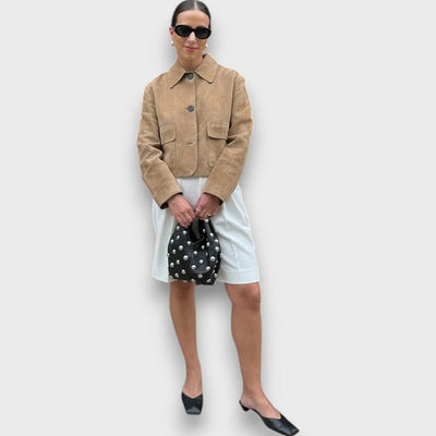 Naomi – Veste en daim élégante au coupe classique