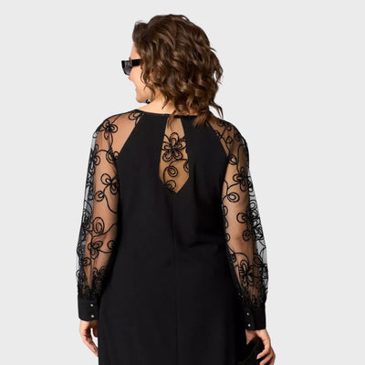 Giada - Élégante Robe Noire Sexy en Dentelle