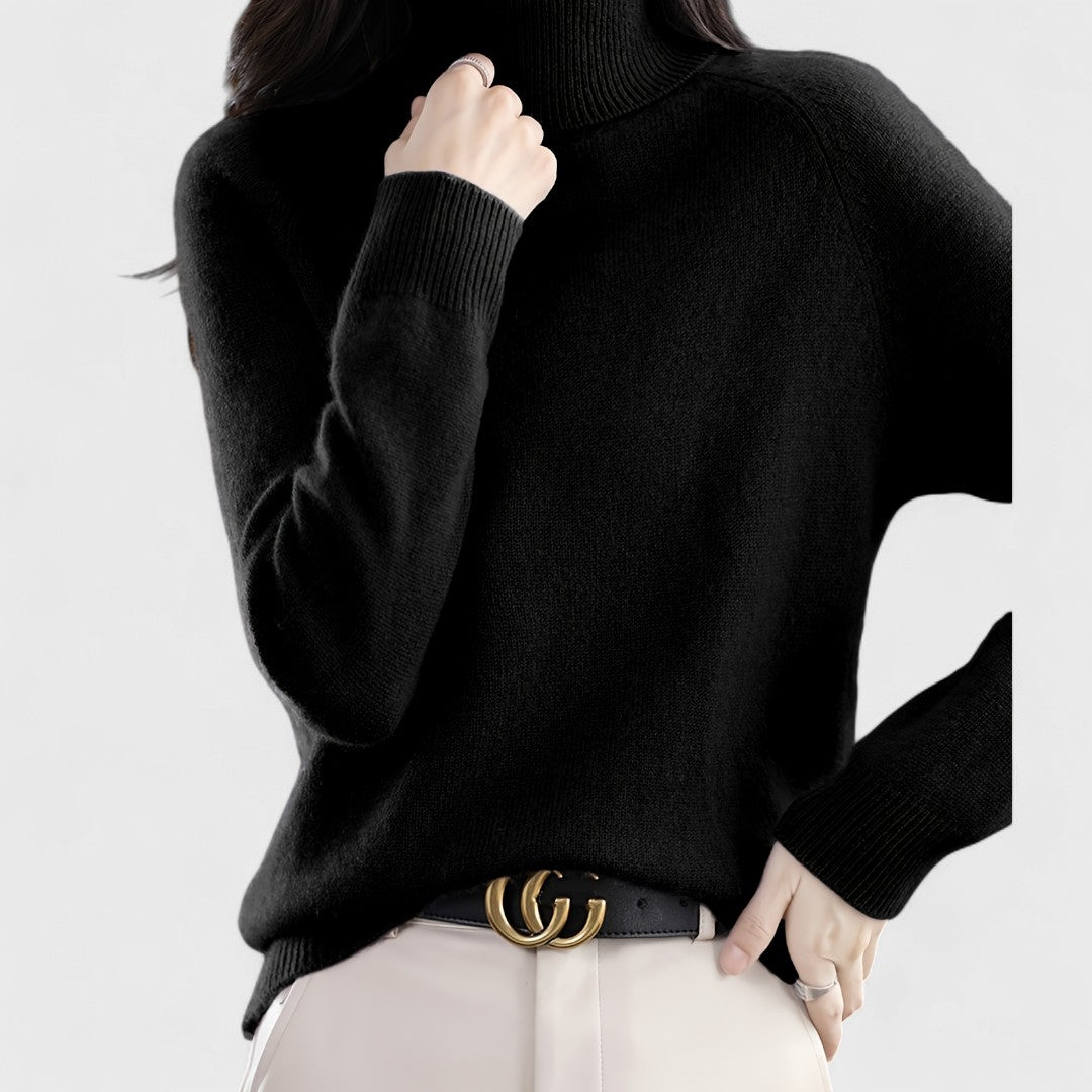 Sapphire - Pull à col montant uni