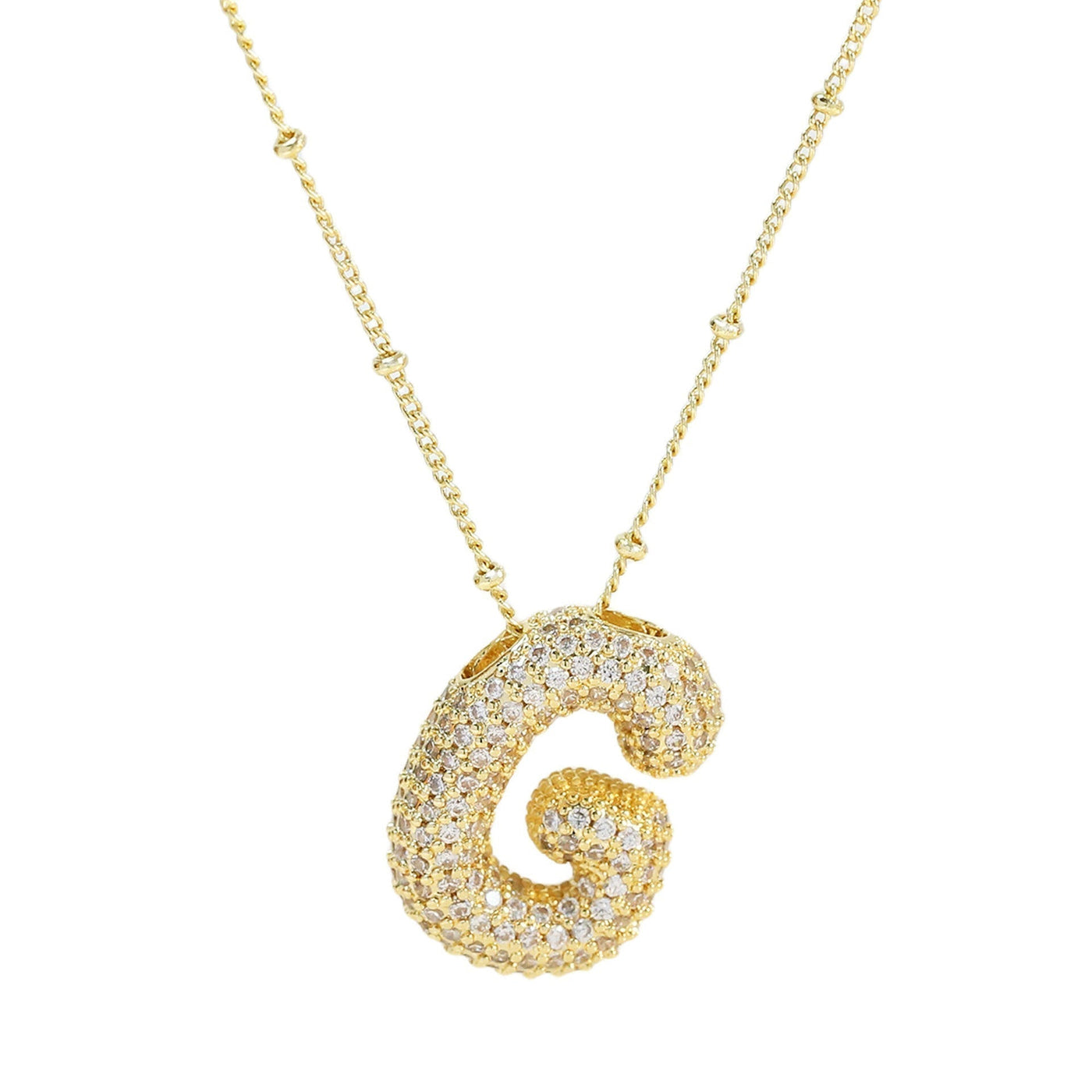 Savannah | Collier avec Lettre à Bulle en Diamant
