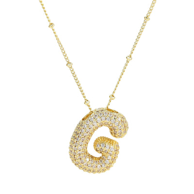 Savannah | Collier avec Lettre à Bulle en Diamant