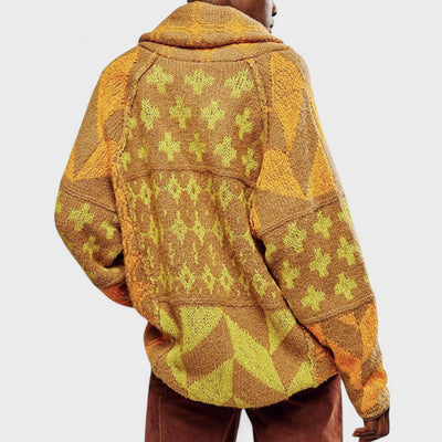 Portia - Cardigan vintage avec col button down et manches longues