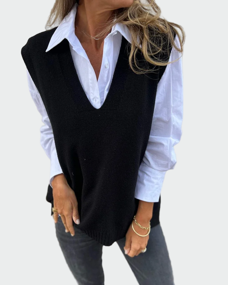 Gilet sans manches en tricot