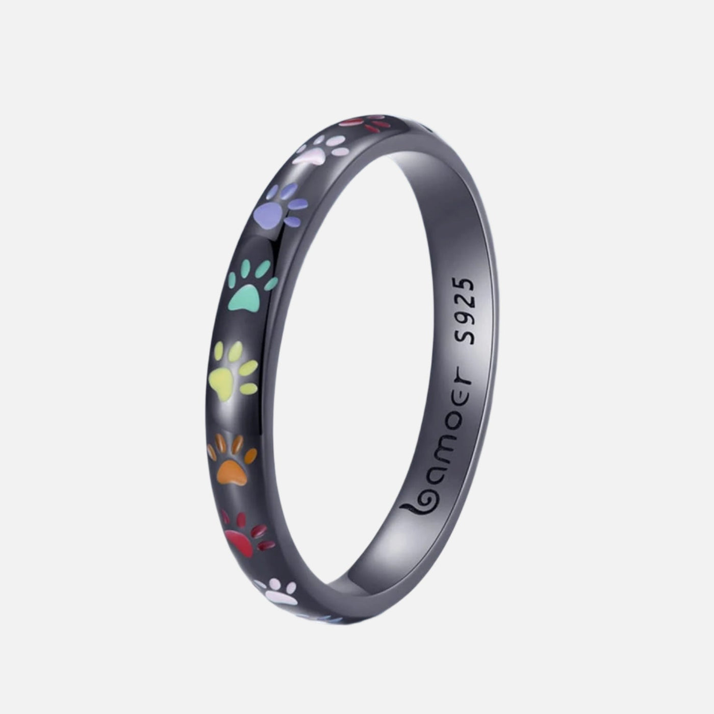 Bague en argent sterling avec design en forme de patte