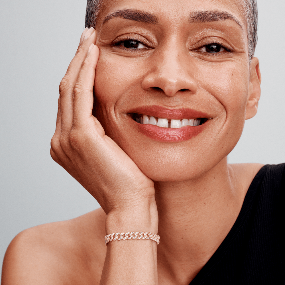 Shannelise | Bracelet Cubain Rose en Or 18k