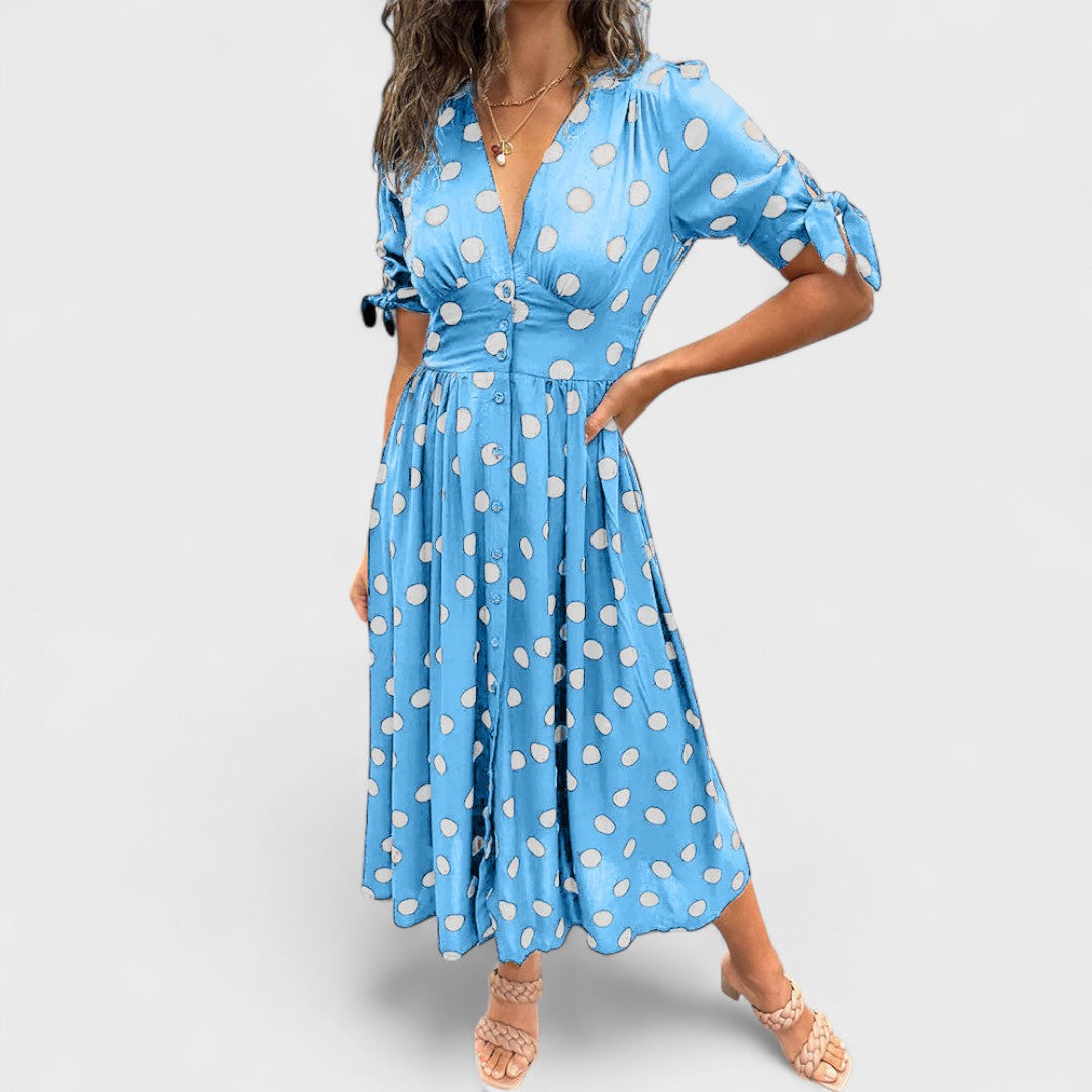 Monique - Robe Élégante à Pois