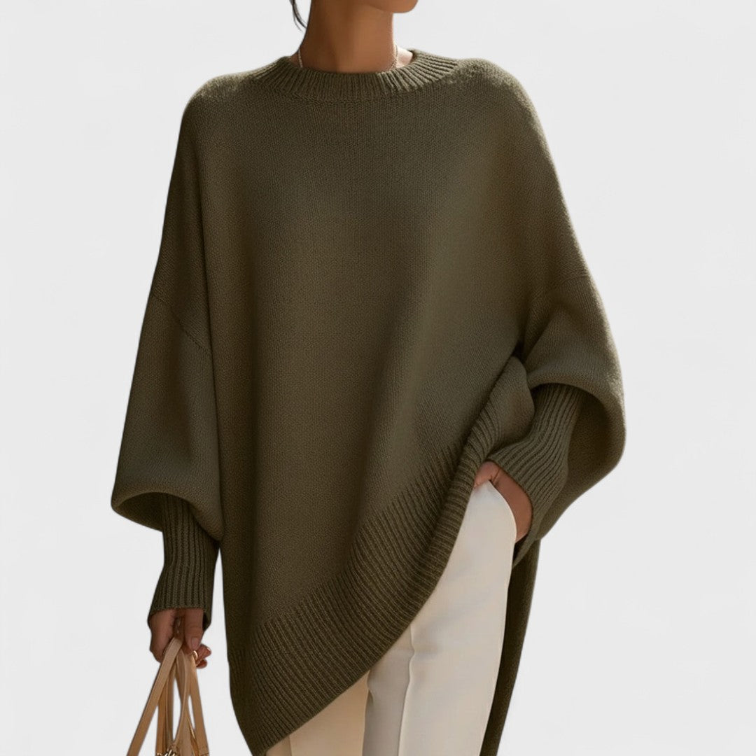 Mandy – Poncho Oversize Élégance Simple