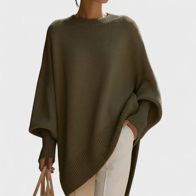 Mandy – Poncho Oversize Élégance Simple
