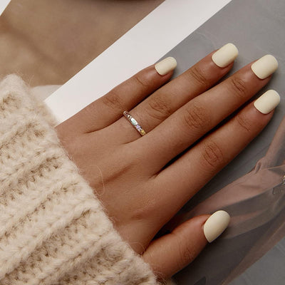 Bague en argent sterling avec design en forme de patte