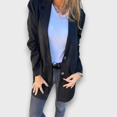 Eloise – Blazer-Cardigan Doux en Camel