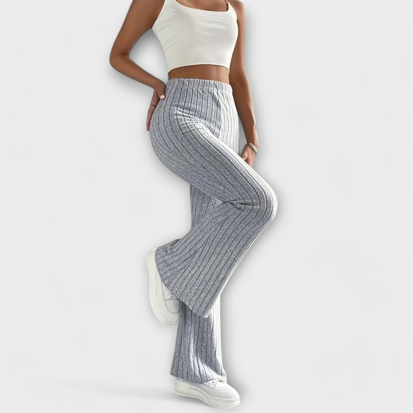 Luretta – Pantalons évasés à structure fine