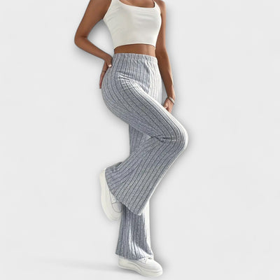 Luretta – Pantalons évasés à structure fine