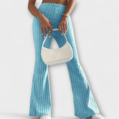 Luretta – Pantalons évasés à structure fine