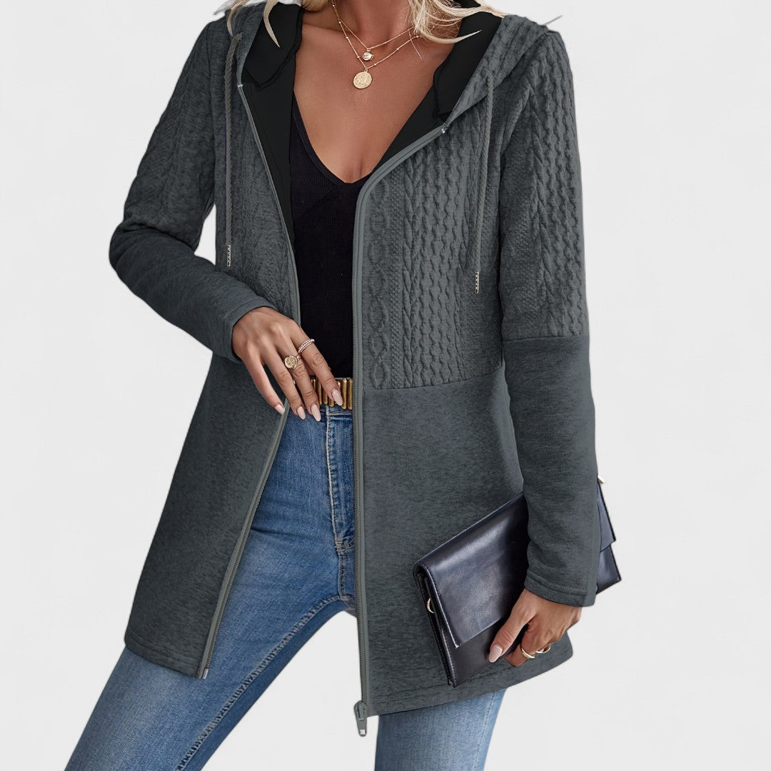 Valentino - Cardigan Gris Élégant avec Capuche pour Femmes